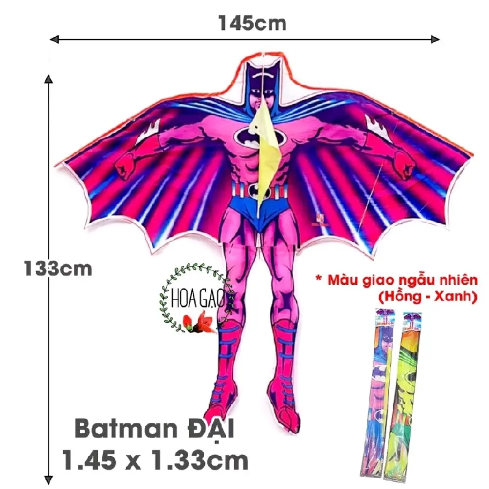 Diều Batman Người Nhện Gấu Dâu Có Dây Thả Tặng Kèm