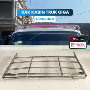Rak Kabin Truk Giga Model Tumpuk Lengkung bahan Stainless Rapi