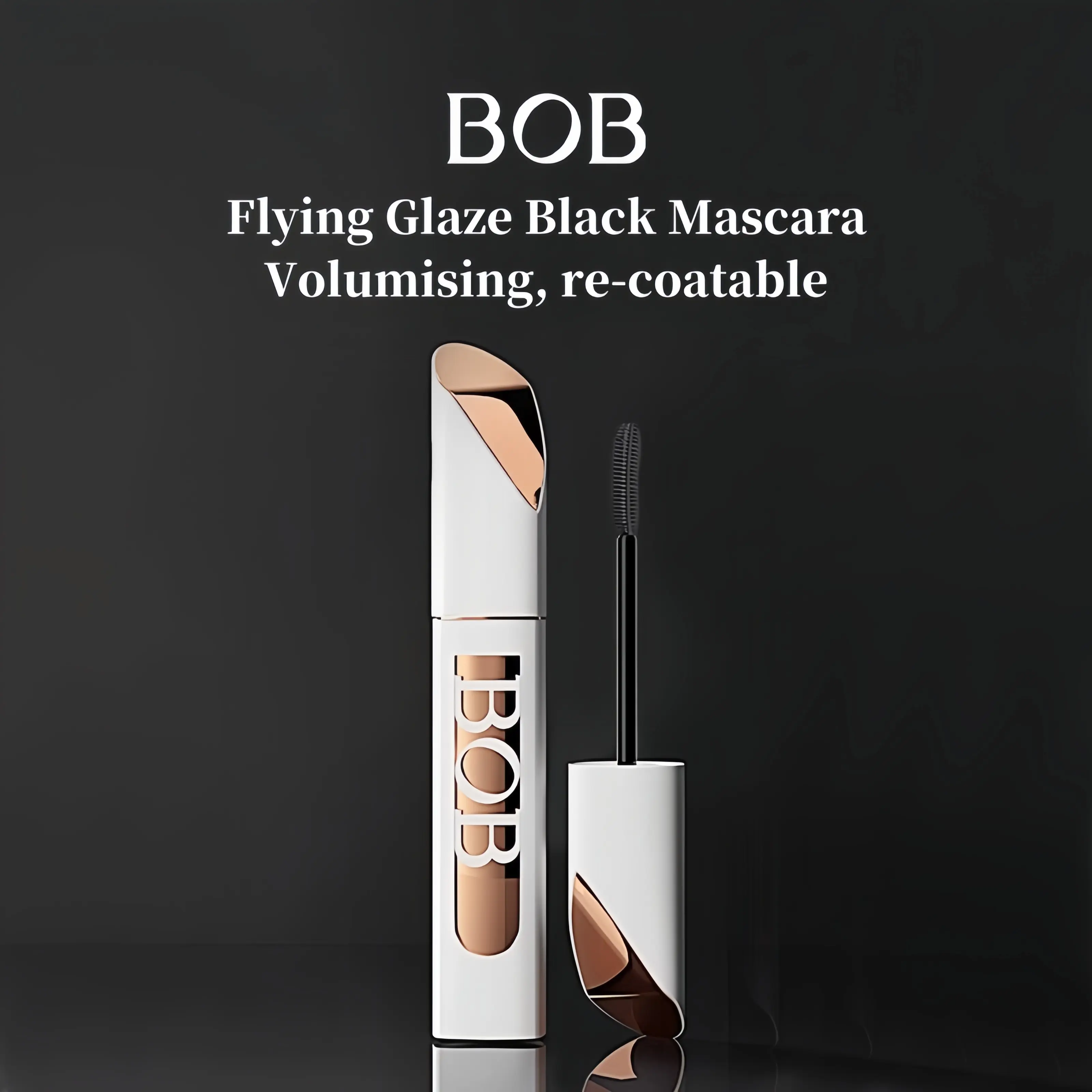 BOB Flying Glaze Black Mascara,Volumising, re-coatable