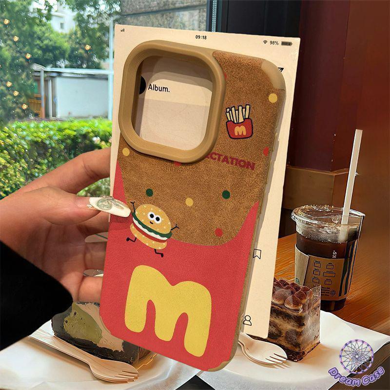 Ốp Lưng Cho iPhone 18 16 17 13 11 12 15 14 Pro Max 16 15 6 6sPlus 18 17 14 15 16 Pro Vỏ điện thoại M Juke Burger da lông cừu cổ điển