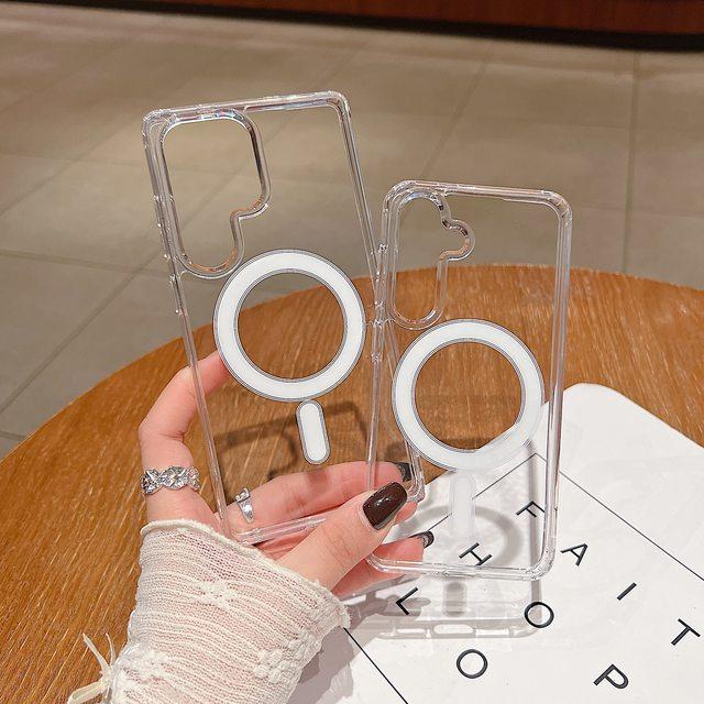 Crystal Magnetic Case for Samsung A16 A26 A36 A56 A15 A35 A55 A54 S24 FE S25 ULTRA 5G 4G 5