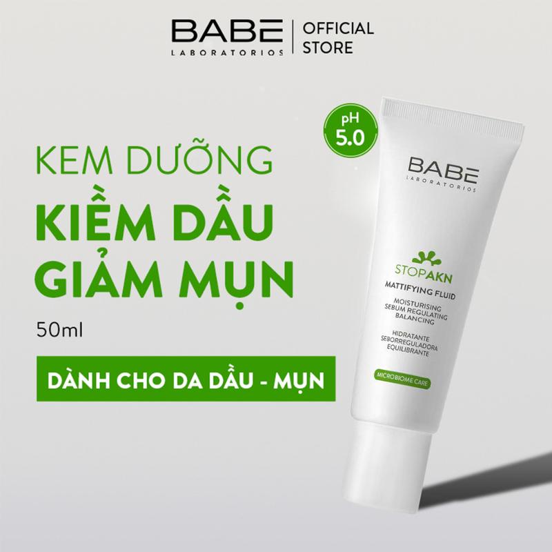  Kem Dưỡng BABÉ STOP AKN MATTIFYING FLUID Giúp Giảm Mụn Dưỡng Ẩm Và Kiểm Soát Dầu 50ml 
