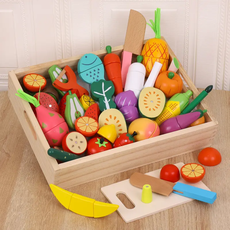 Kids play house toys, kitchen cut vegetables, pizza cut fruit, toy boys and girls