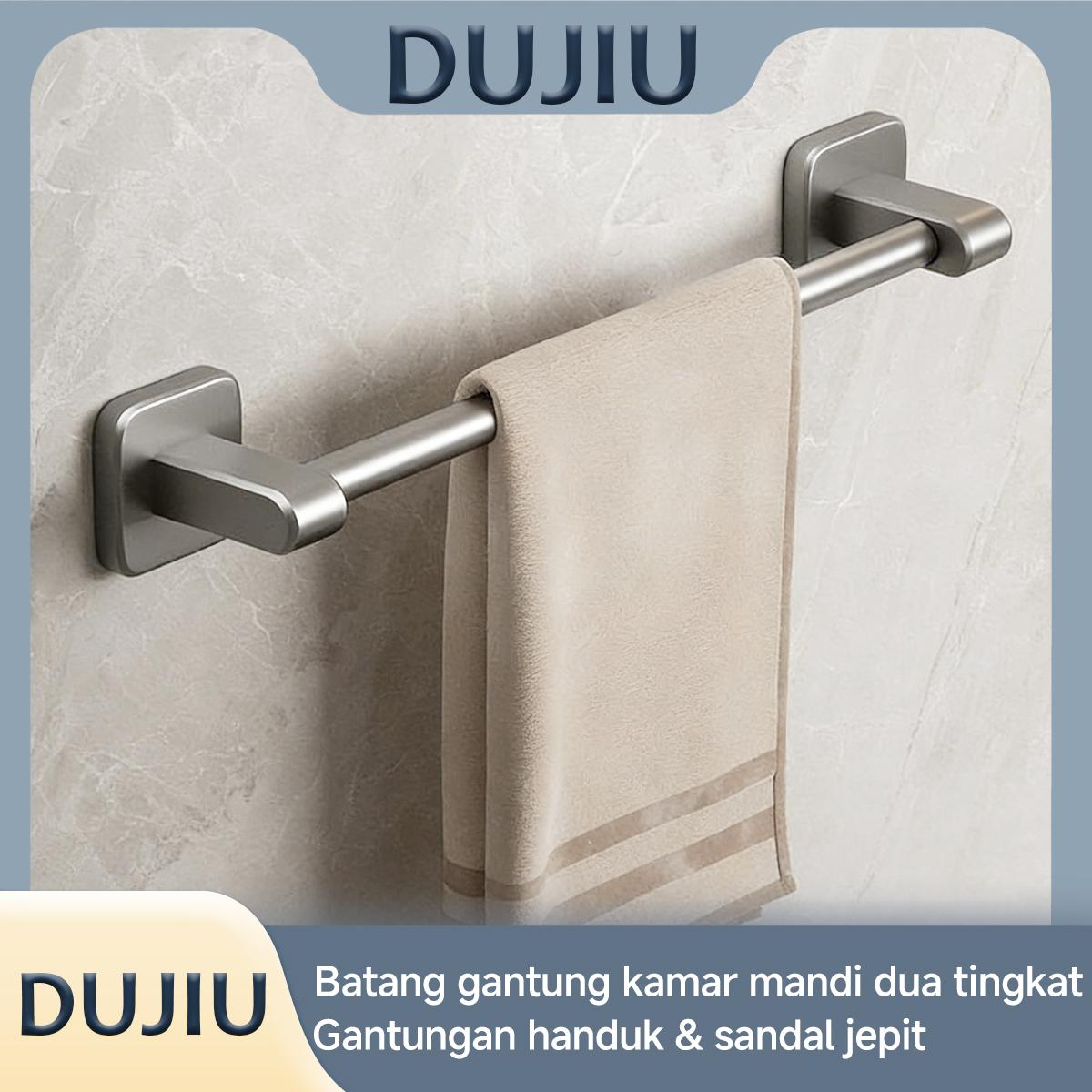 BOGAGROUP Rak Handuk Dinding Mewah Minimalis, Tanpa Bor Tanpa Paku Mudah Dipasang, Anti Karat Anti Lembab Kuat Awet Organizer Kamar Mandi Dapur Rumah Tangga