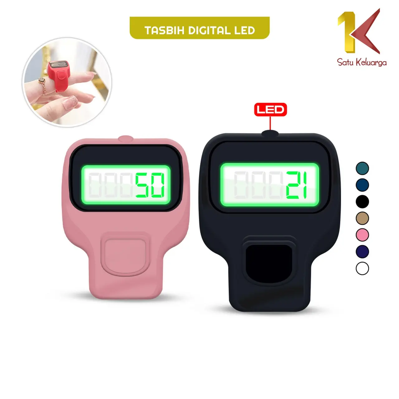 [COD] SK C937 Cincin Tasbih Digital Led Mini Alat Penghitung Dzikir Ibadah Perlengkapan Sholat