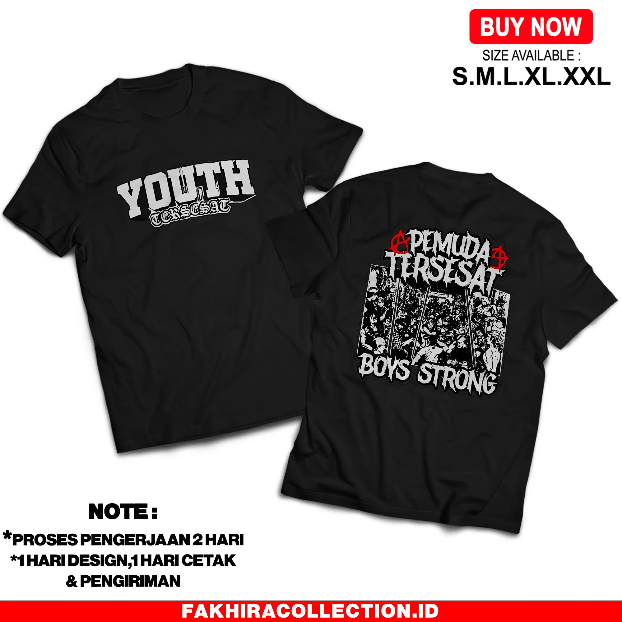 Kaos Youth Pemuda Tersesat - Baju Tongkrongan Keren - Nyaman dan adem Unisex