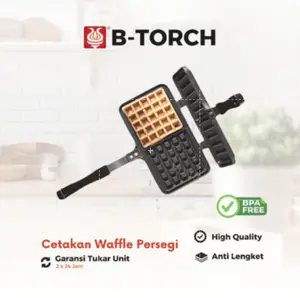 B-TORCH Cetakan Wafle Aluminium Anti Lengket Wafle Maker Aneka Motif Pancake Kitchenware