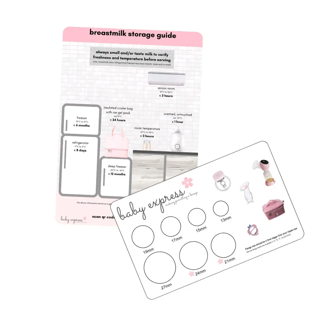 Baby Express Nipple Ruler & Info Magnet Set