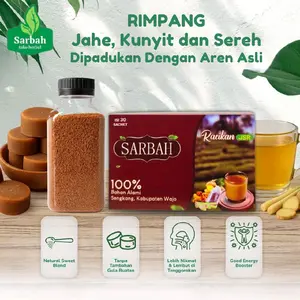 Minuman Herbal Sarbah Dan Gula Aren Jahe Kunyit Sereh Mengobati Lambung Gerd Imunitas 200gram