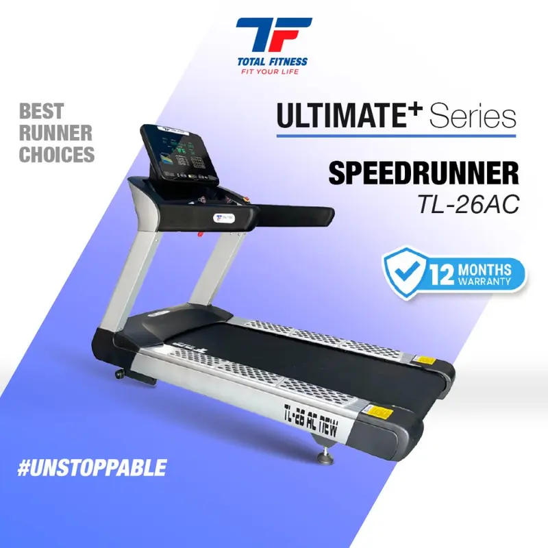 NQG - New Alat Olahraga Gym Fitness Commercial Big Treadmill Listrik Elektrik Total TL 26 AC New 1