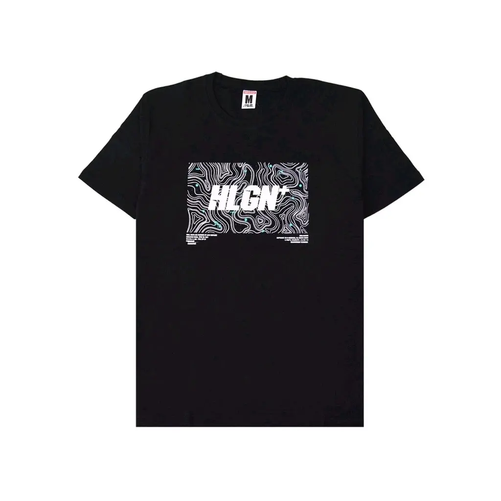Tshirt Baju Kaos Distro HLGN abstrak / Kaos Distro Pria Wanita