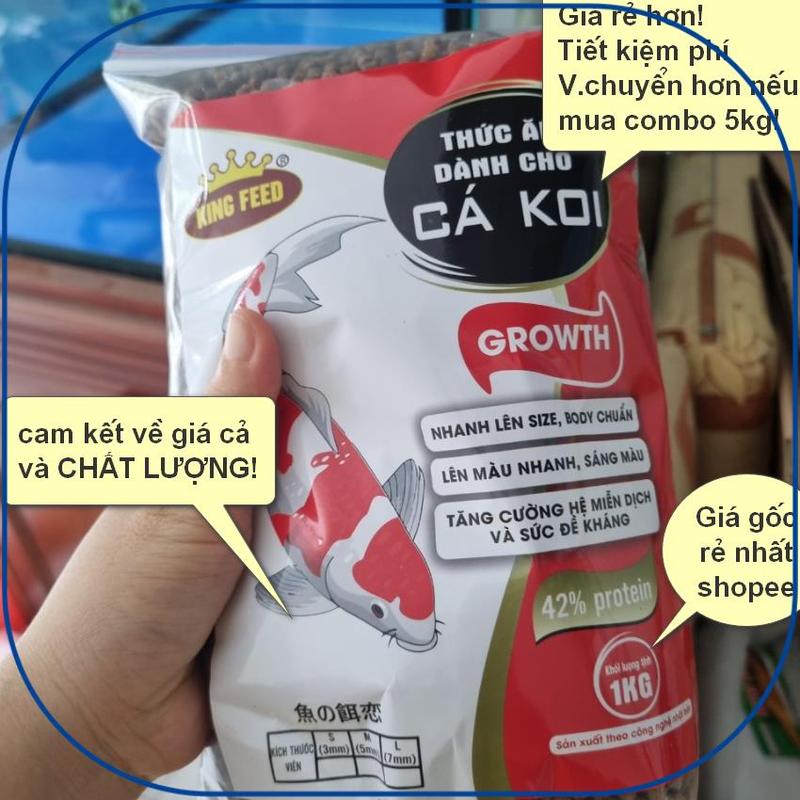 cod Thức ăn cá Koi King Feed Super Growth, chứa 42% protein, không chứa váng…