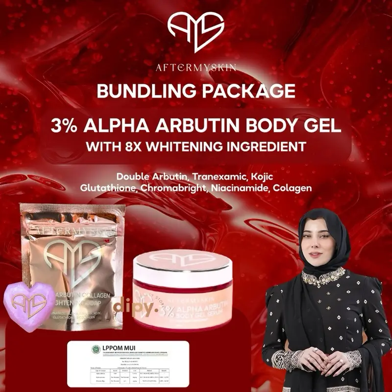 【Official Distributor】AFTERMYSKIN - 1 pcs HB Alpha Arbutin dan 1 pcs Sabun 10x Whitening Extra Chromabright Bodycream Lotion Dosting Pencerah Pemutih Bodycare Viral Original Afterskin After Skin By Andhitairianto 3