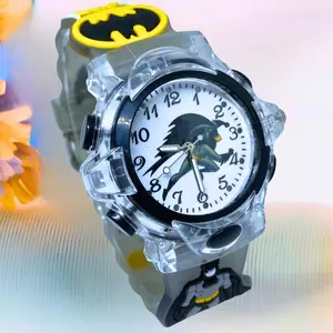 Jam Tangan Anak Superhero Ultraman Batman Spiderman Captain dan Ironman Dengan Lampu LED Menyala Fashion