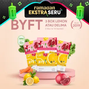 [SPESIAL RAMADHAN] RICU'S SECRET 3 Box BYFT Drink Rasa Lemon atau Delima dan Gratis Botol Shaker