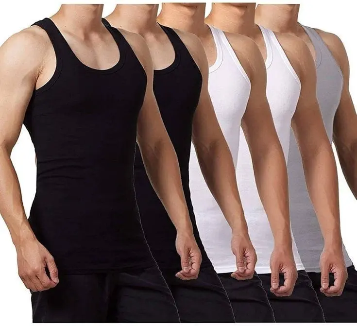 PAKET 5 KAOS SINGLET PRIA DEWASA POLOS BAHAN COTTON KAOS DALAMAN COWOK Katun Oblong manis xl rompi anggun singlet dewasa 4 pcs Hitam Atasan Santai Putih singlet kaos  kutang lekbong 3