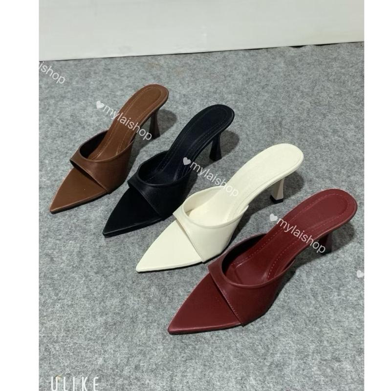 Giày cao gót mũi nhọn LỤA MỚI,cao 7cm