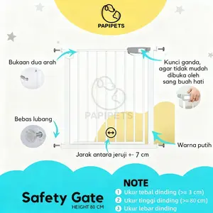 Baby Safety Gate Pagar Pengaman Pembatas Tangga Pintu Dapur Bayi Anak kasur bayi 1 set lengkap