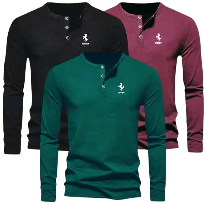 PAKET HEMAT ISI 3 PCS BAJUDISTRO KAOS KANCING PRIA LENGAN PANJANG elegan pas radang sukatani 7