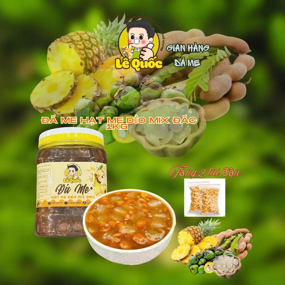 MÃ 1 - 1KG - (ME RIM HẠT ME DẺO MIX VỚI HẠT ĐÁC) - [TẶNG KÈM] - 2 TÚI ĐẬU PHỘNG NHỎ