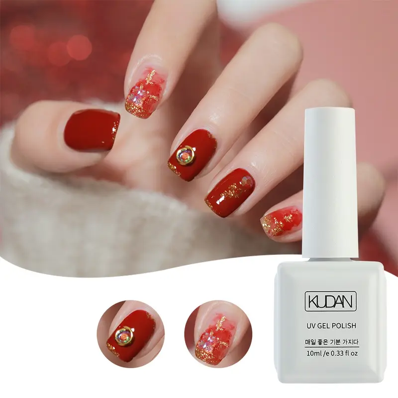 WWEN KUDAN Cat Kutek Gel Polish Wanita 10ML Pewarna Kuku SUN UV LED Pengering Kutikula Jari Tangan Kaki Cewek Nail Art Colors Halal Sholat Muslimah Base Top Matte Coat Impor Terbaru 6
