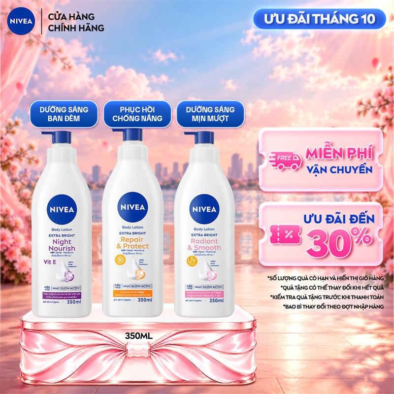 Sữa Dưỡng Thể NIVEA Extra Bright Dưỡng Da Sáng Mịn Sau 7 Ngày 350ml - 88311/98413/98412