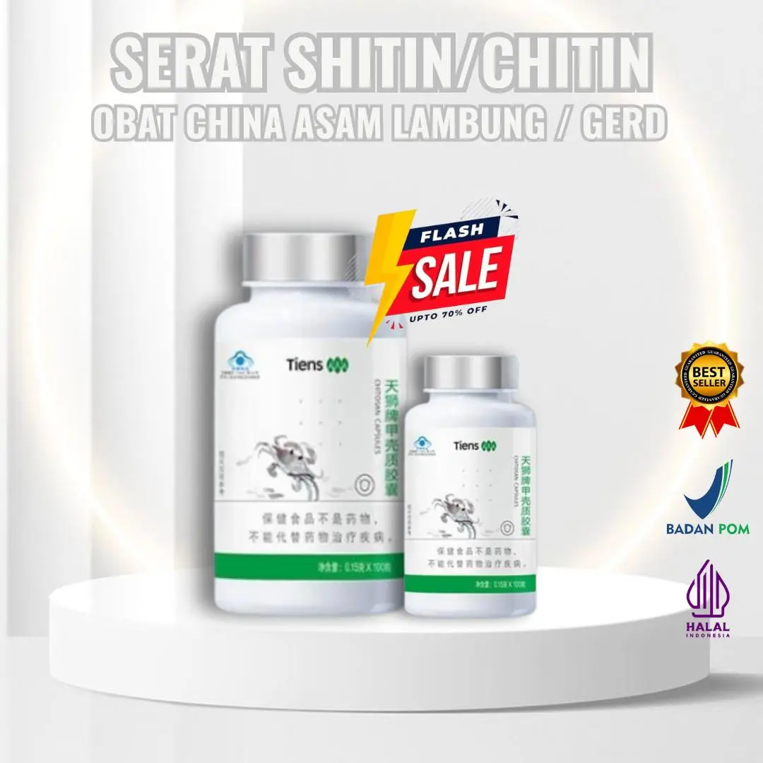 Serat Shitin/Chitin serat Cangkang kepiting membantu meredakan asamlambung maag kronis Anxiety