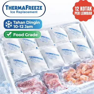 Thermafreeze Lembaran Ice Gel Untuk Pengiriman Pengganti Biang Es Batu Lembaran Isi 12 Kotak