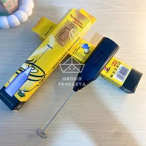Hand Mixer Mini Elektrik Pengocok Telur Minuman Alat Peralatan Dapur Kitchen Pelarut Pengaduk Sirup Liquid Whip Cream Whipping Milkshake Froth Adonan Frappe Cappucino Jus Juice Perlengkapan Tools Shaker Cake Tart Bakery Kue Kopi Coffee Stainless Steel