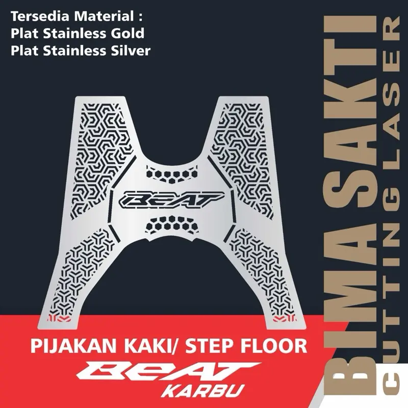 Pijakan Kaki/Bordes Stainless Motor Beat