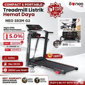Treadmill Elektrik REDPANDA NEO-583M Multifungsi Murah Listrik Lipat Portable Low Watt Fitness Gym