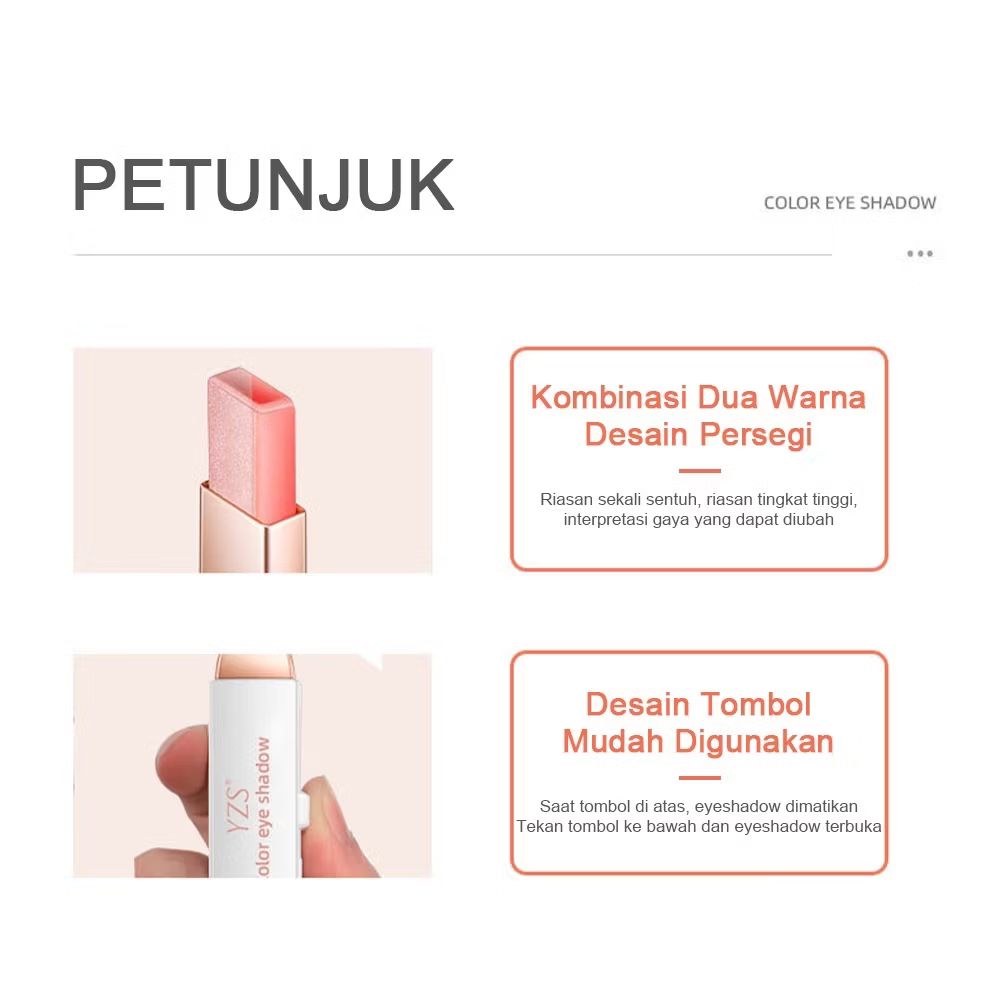 Eyeshadow Palette Stik Dua Warna Nude Color Make up Mata Anti Air Tahan Lama Eyeshadow Palette Stik Dua Warna Nude Color Make up Mata Anti Air Tahan Lama
