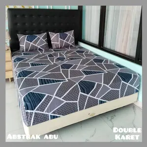 Sprei Set dobel karet/anti geser Homemade Motif Elegan Katun Disperse/Poly Mikro Ukuran 120x200x20 - Ready Stock