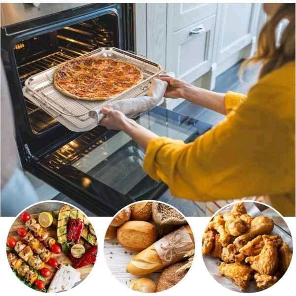 Peniris Minyak Cooper Crisper Tray/ Oven Tray/ Cooling Rack / Baking Tray Stainless 2