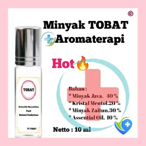 VERT190 Aromatic Minyak angin TOBAT 10 ml ,minyak asensial aroma terapi ' merah Hot'