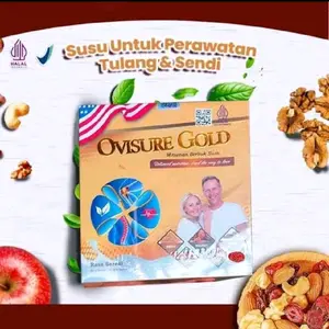 New Ovisure Gold Milk Official Store Asli 1 Box Isi 12 Sachet 360gr - Susu Bubuk Murni Herbal Mengatasi Nyeri Tulang Sendi, Pegel Linu, Reumatik, Syaraf Kejepit, Osteoporosis & Pengapuran Persendian Ampuh 100% Original BPOM Memulihkan