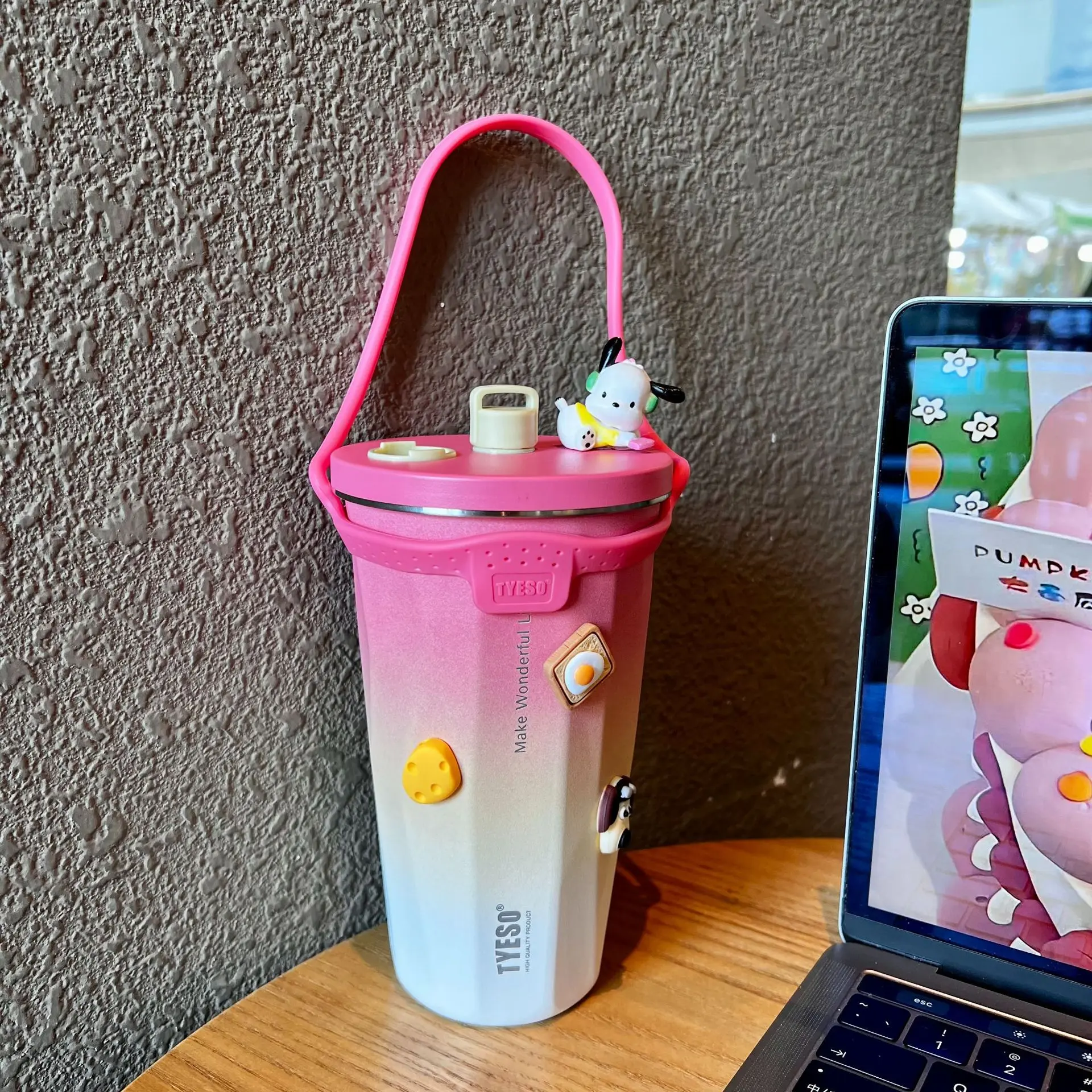 Taishuo-Cốc Cách Nhiệt Ruy Băng Gradient Cho Nam Và Nữ, Máy Sưởi Đá Tyeso Đơn Giản Đẹp Mắt, Cốc Cà Phê Giữ Lạnh, Mới