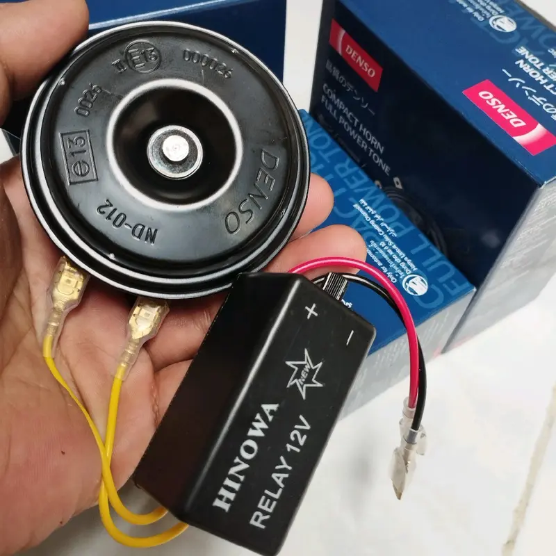 klakson Denso singel disc +relay putus2 untuk motor dan mobil 12V Motorcycle 2