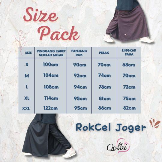 QOLBI RokCel Joger Bahan Toyobo Premium Ukuran S,M,L,XL,XXL