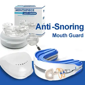 Mouthpiece Anti Snore Mouth Guard Silicone Anti Snoring Bruxism Sleeping Aid Apnea Guard Teeth Snoring Device Stop Snore Oral - 2pcs-B