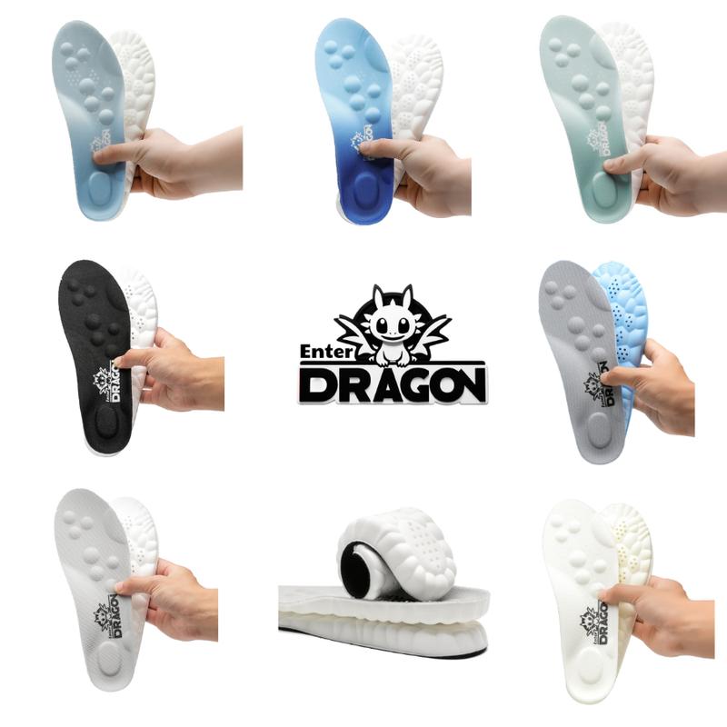  Cặp lót giày chính hãng Enter Dragon 11 điểm chạm - Cao su non chuẩn 4D - Công nghệ mới - Chống hôi chân - Hấp thụ lực - Êm ái  Thoáng khí - Chơi thể thao chạy bộ  tập gym - Miếng tấm lót giày cao su non 