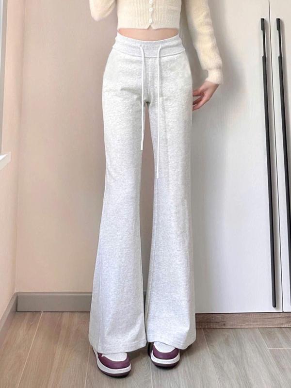  EMMIE HOUSE Quần Ống Loe Nỉ 2 Da Basic Cạp Chun Nâng V3 Tôn Dáng Unisex Form Basic Màu Đen Xám Tiêu Xám Khói Q3 