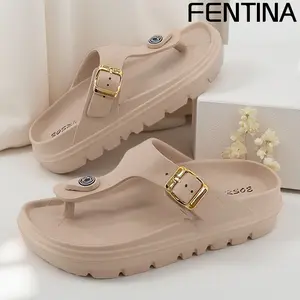 FENTTINA Sandal Jepit Wanita Sandal Wanita Kekinian Sandal Wanita Karet Jelly Tinggi