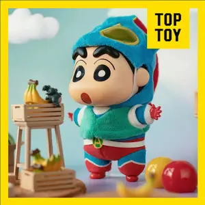 TOPTOY CRAYON SHINCHAN Play Party Series - Vinyl Plush blind box gantungan tas random set lucu imut