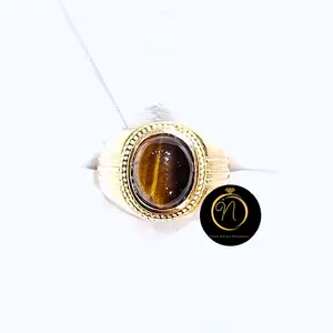 Cincin Batu Tiger Eye Biduri Sepah Super Premium dan Super Mewah Dim 10x12