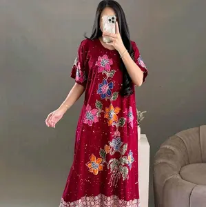 DASTER ZEDNA CAP KAIN RAYON SAMITEX TEBAL ADEM baju tidur dan baju santai wanita daster kekinian  Nyaman lengan home dress full body variasi teracota Ibu Hamil