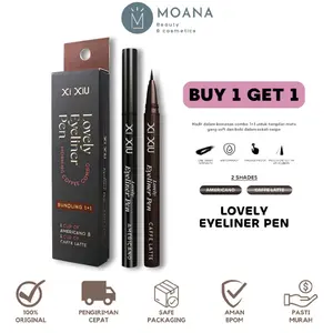 [PAKET ISI 2] Xi Xiu Eyeliner Pen Morning Coffe Combo 2 in 1 | Waterproof Tahan Lama Smudgeproof