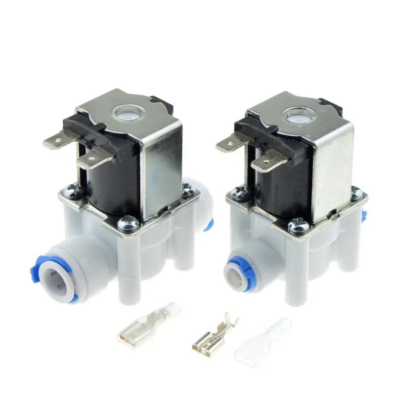 Electric Plastic Solenoid Valve 12V 24V 220V Normal Closed 1/4" 3/8" Hose Pipe…