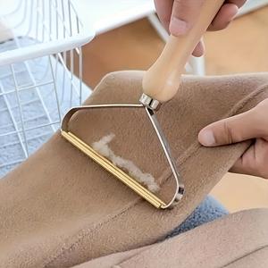 手動毛玉取りツール、家庭用テキスタイルの毛とウール除去ブラシ、両面仕様でコート、ペット、カーペット用、家庭清掃アクセサリー