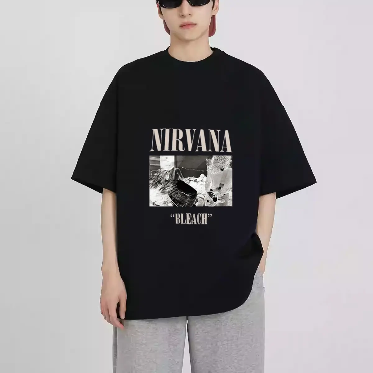 Novators studio  Oversize Kaos Band rock Nirvana nirvana lincoln park Americana kaos hitam retro vintage